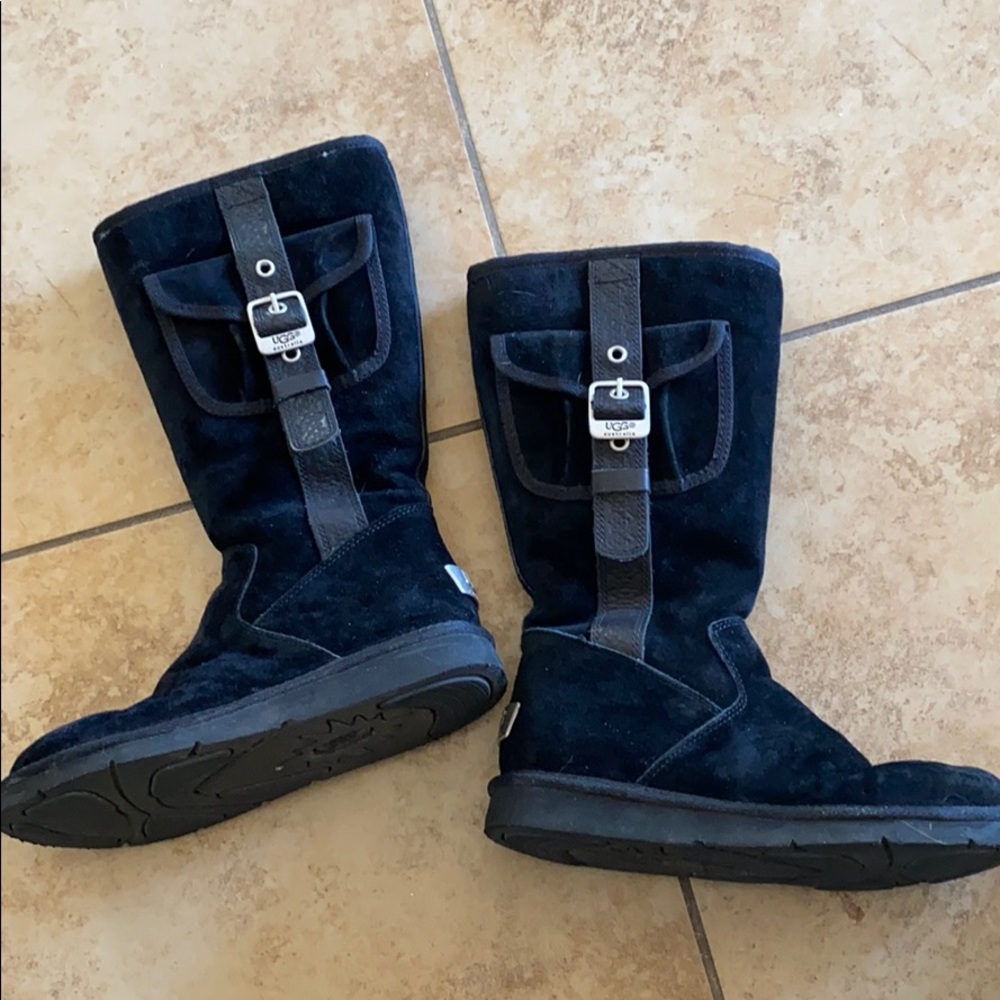 UGG Black Buckle Boots